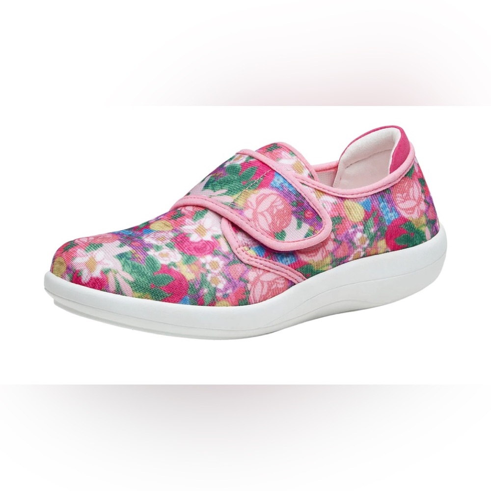 NEW ALEGRIA Pink Floral Spright Chillax SlipOn Casual Sneakers Shoes Size 10 $99
